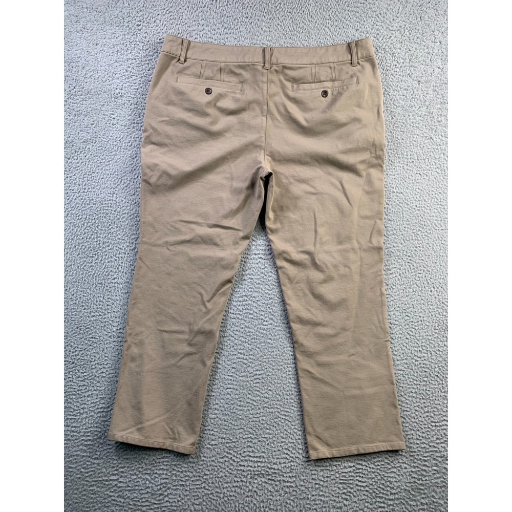 True Classic Pants Mens 40x27 Beige Soft Stretch Comfort Casual Chino - Picture 10 of 13